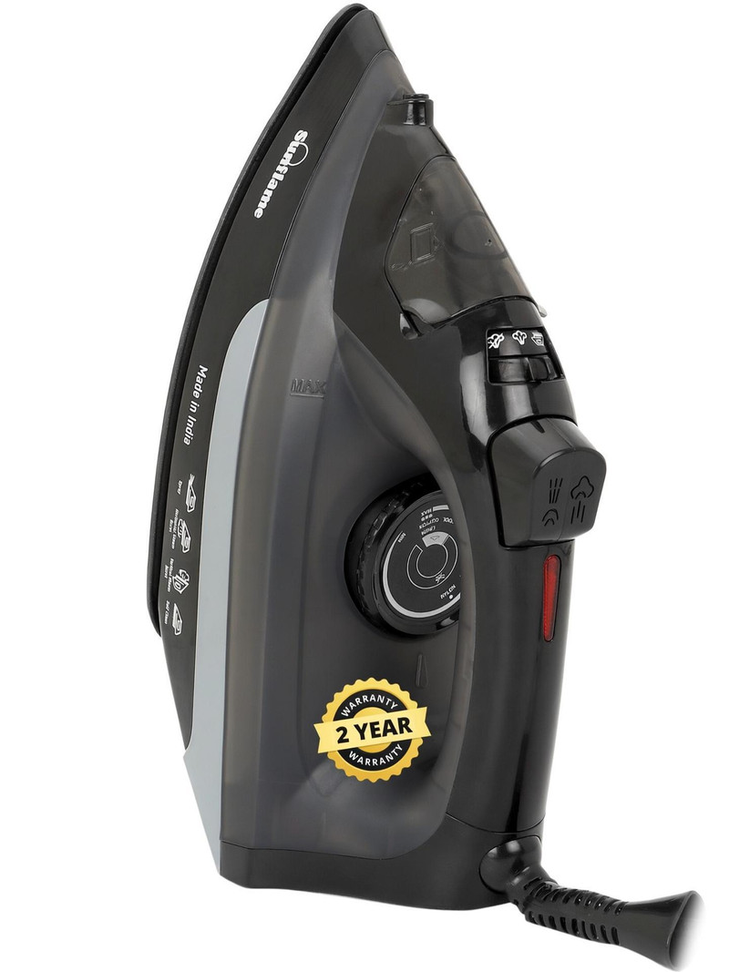 Sunflame SSFA1600 Non-Stick Coating 1600 W Steam Iron (Black, Grey)