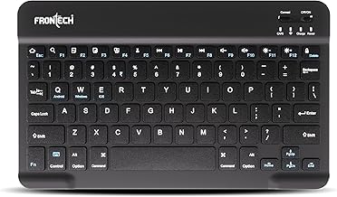 FRONTECH Ultra-Slim Wireless Mini Bluetooth Keyboard with 78 Keys, Rec