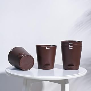 UGAOO 5 Inch Krish Self Watering Planter - Set of 5 (Brown) | Flower P