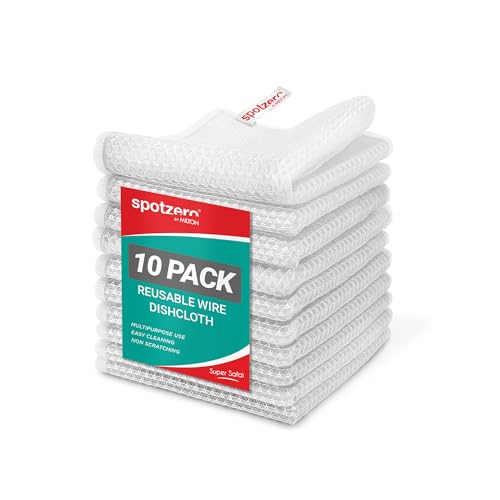 Spotzero By Milton Non-Scratch Wire Dish Cloth (Pack of 10) | Multipur