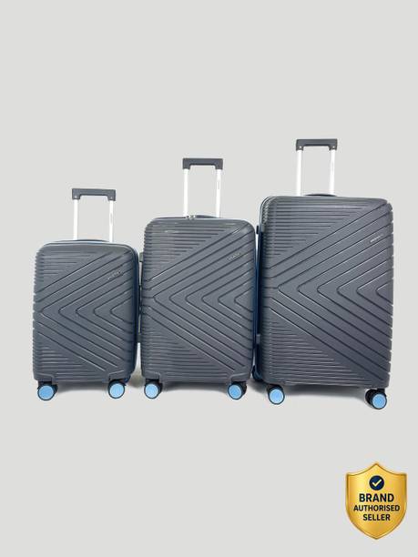 Wildcraft Hard Body Set of 3 Luggage 8 Wheels - Quartz : Set of 3 (Sma