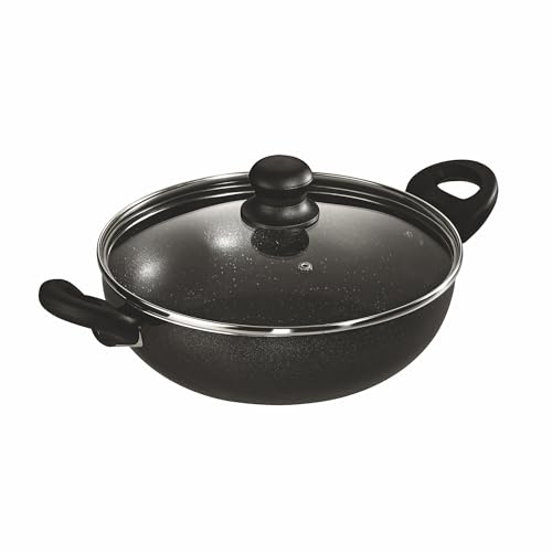 Butterfly Granza Non Stick Kadai with Glass Lid | 280 mm |Non-Stick Pr