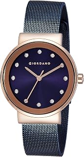 Analog Watch for Women with Rose Gold Case, Crystal Studded Dial and C