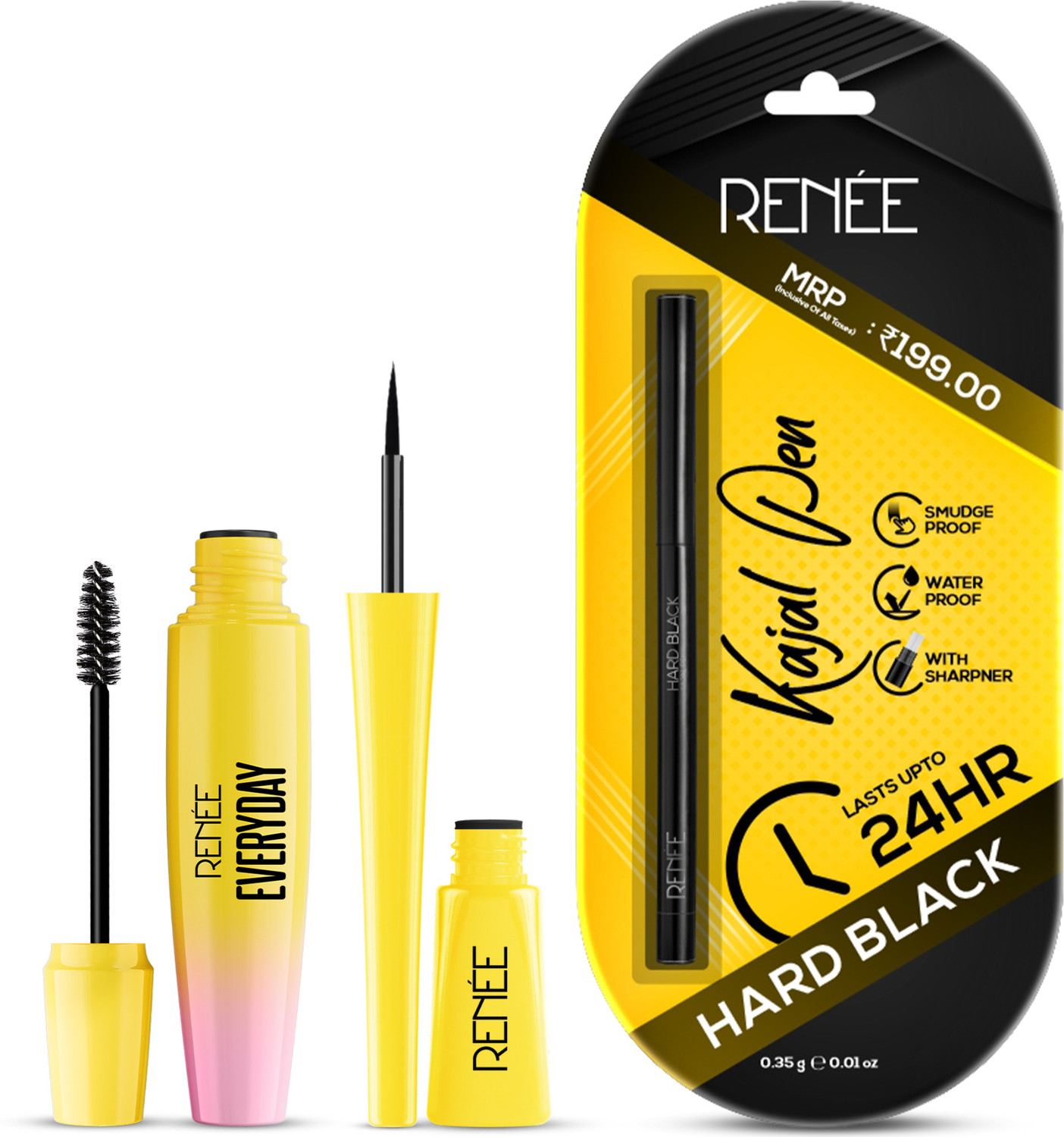 Renee Bold Black Eye Trio - Rich Color, Long Lasting, Smudgeproof, Smo