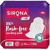 Sirona Max Sanitary Pads for Women | XL (Pack of 10 Pads) | 100% Rash