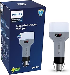 Zenith 9W Portable Emergency Torch Light | LED Bulb, B22 Base | Up to