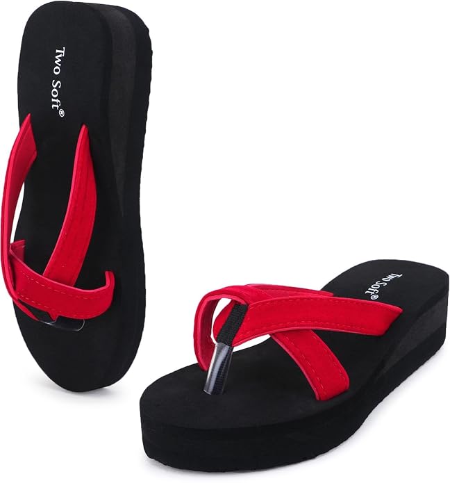 TWOSOFT Women Slippers (Pink, 8)