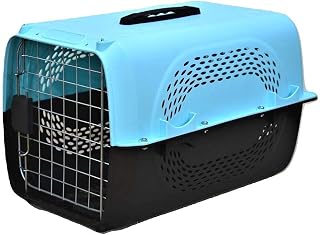 IATA Approved Pet Travel Carrier Plastic Handle Hinged Door Folding Cr