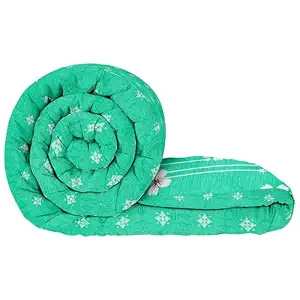 Single Bed Comforter 180 GSM 150x225 cm, Ocean Green Microfiber comfor