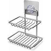2 Tier Soap Holder for Bathroom Wall | Self Adhesive Soap Stand Rack |