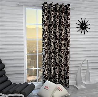 Woah Polyester Printed Eyelet Door & Window Curtain, Pack of 1 (Multic