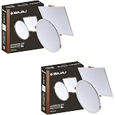 Bajaj Polycarbonate Hyperion LED Multi CCT Panel | 5W Square LED Surfa