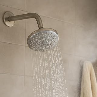 Shower Head for Bathroom | Round Multifunction 5-Spray Overhead Shower