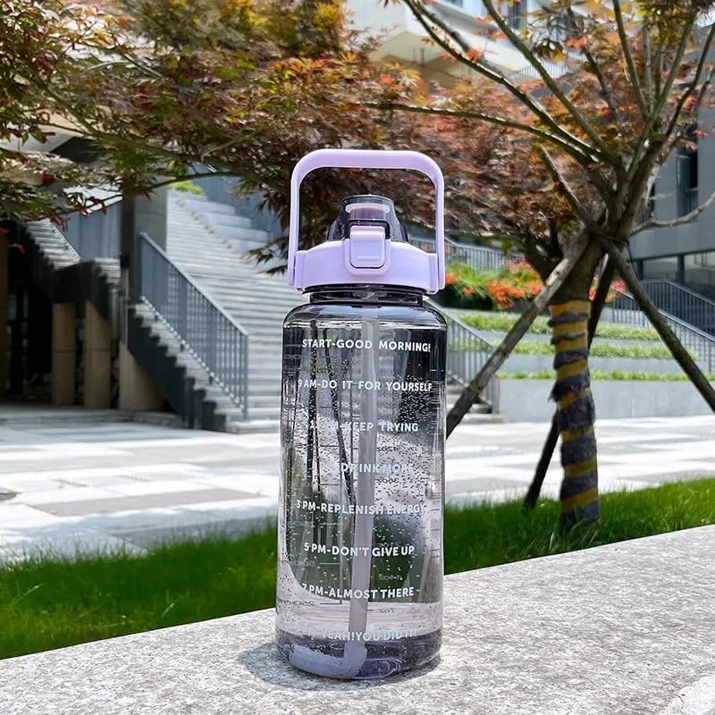 VISBY INDIA 2L Motivational Water Bottle With Time Marker | Leak-Proof