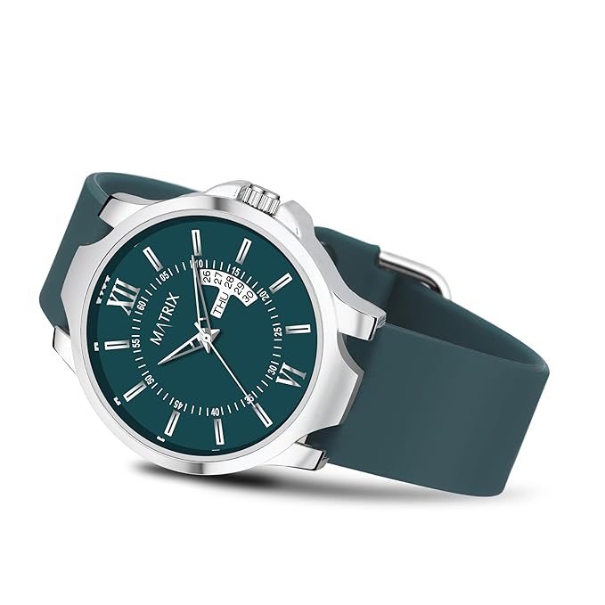 Matrix Antique 2.0 Day & Date Softest Silicone Strap Analog Watch for