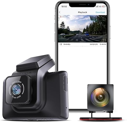 Hikvision Car Dash Camera K5|2K Dual Channel|3 Inch Touch Screen|2K Fr