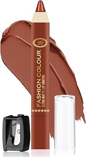 FASHION COLOUR Ultra Matte Lip Crayons With Free Sharpener | Smudge Pr