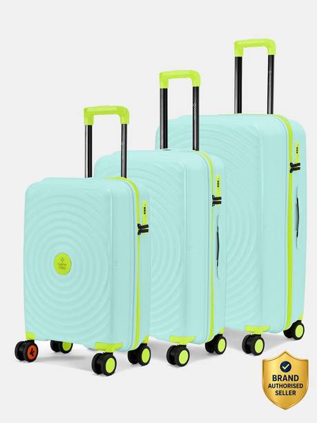 NASHER MILES Hard Body Set of 3 Luggage 8 Wheels - Goa Polypropylene H
