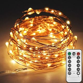 One94Store Fairy Lights  10M 100 LED USB Powered String Lights with Re