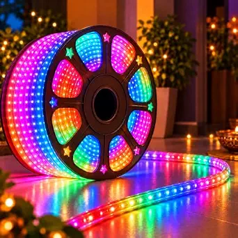 Desidiya 20 Metre Multicolour LED Rope Light for Diwali Decoration | C