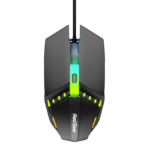 Redgear A-10 Wired Gaming Mouse with RGB LED Lightweight and Durable D