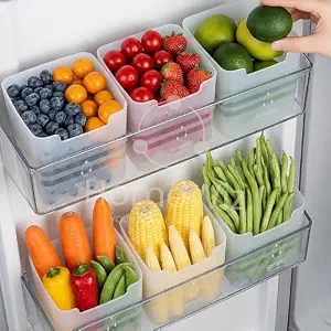 HomeWiz Fridge Storage Containers 850ml x4 | Storage Container Set | F