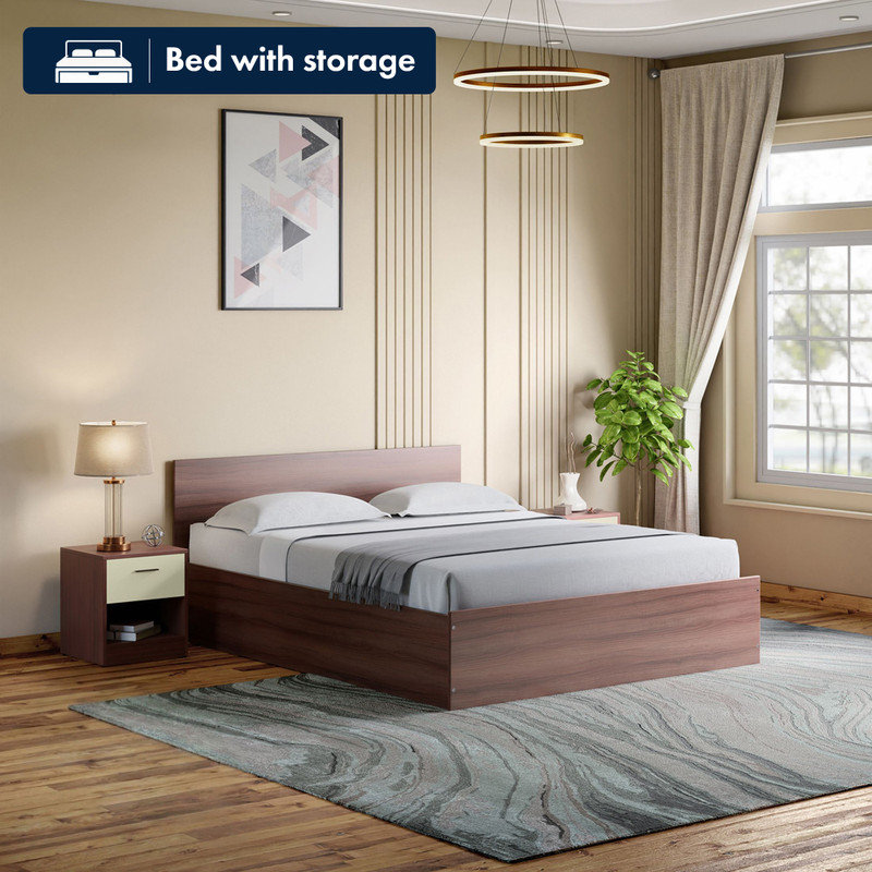 Interio by Godrej Ewa Engineered Wood Queen Box Bed, 209.5 cm x 159.6