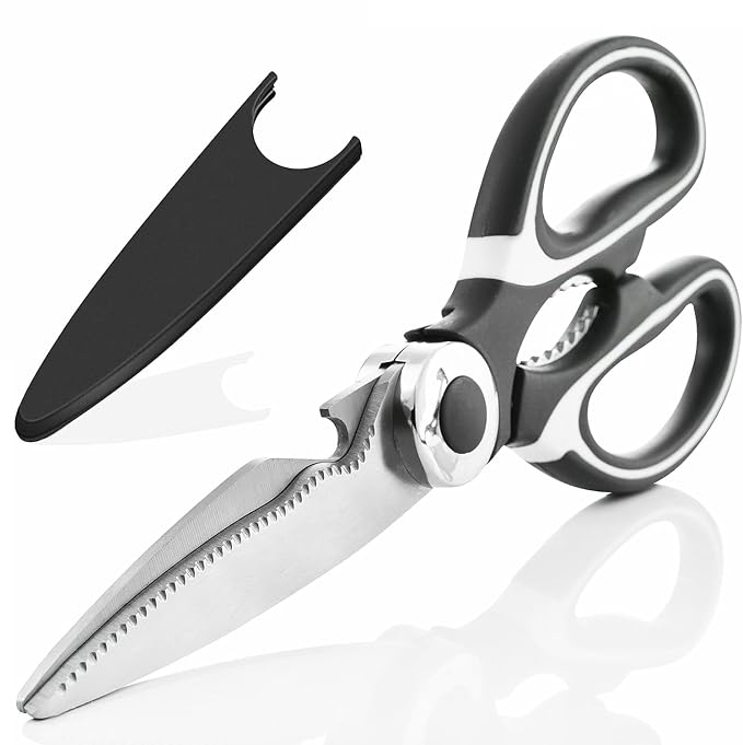 Multi Purpose Kitchen Scissors with Cover,food scissors,Premium Stainl