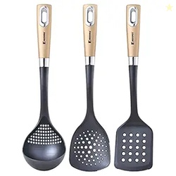 Bergner Centro 3 Pcs Nylon Kitchen Tool Set, 1 Slotted Turner, 1 Ladle