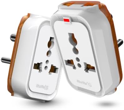 Alyx 3 Pin Plug| 2-Pin & 3-Pin Socket| Universal AC Travel Adapter| St