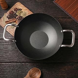 Lifelong Carbon Steel (Iron) Kadhai 24cm | High Heat Stir Fry & Bhuna