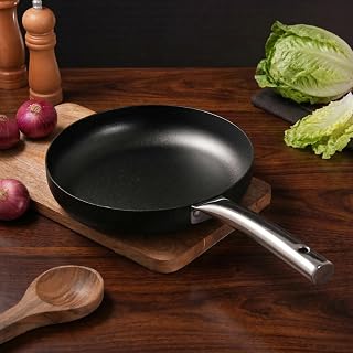 Lifelong Carbon Steel (Iron) Fry Pan 24cm | High Heat Stir Fry & Seari