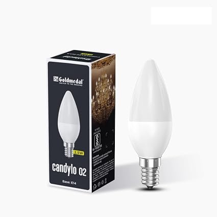Goldmedal Candylo 02 2.5W Candle Bulb Base E14 Warm White(3000K) Candl