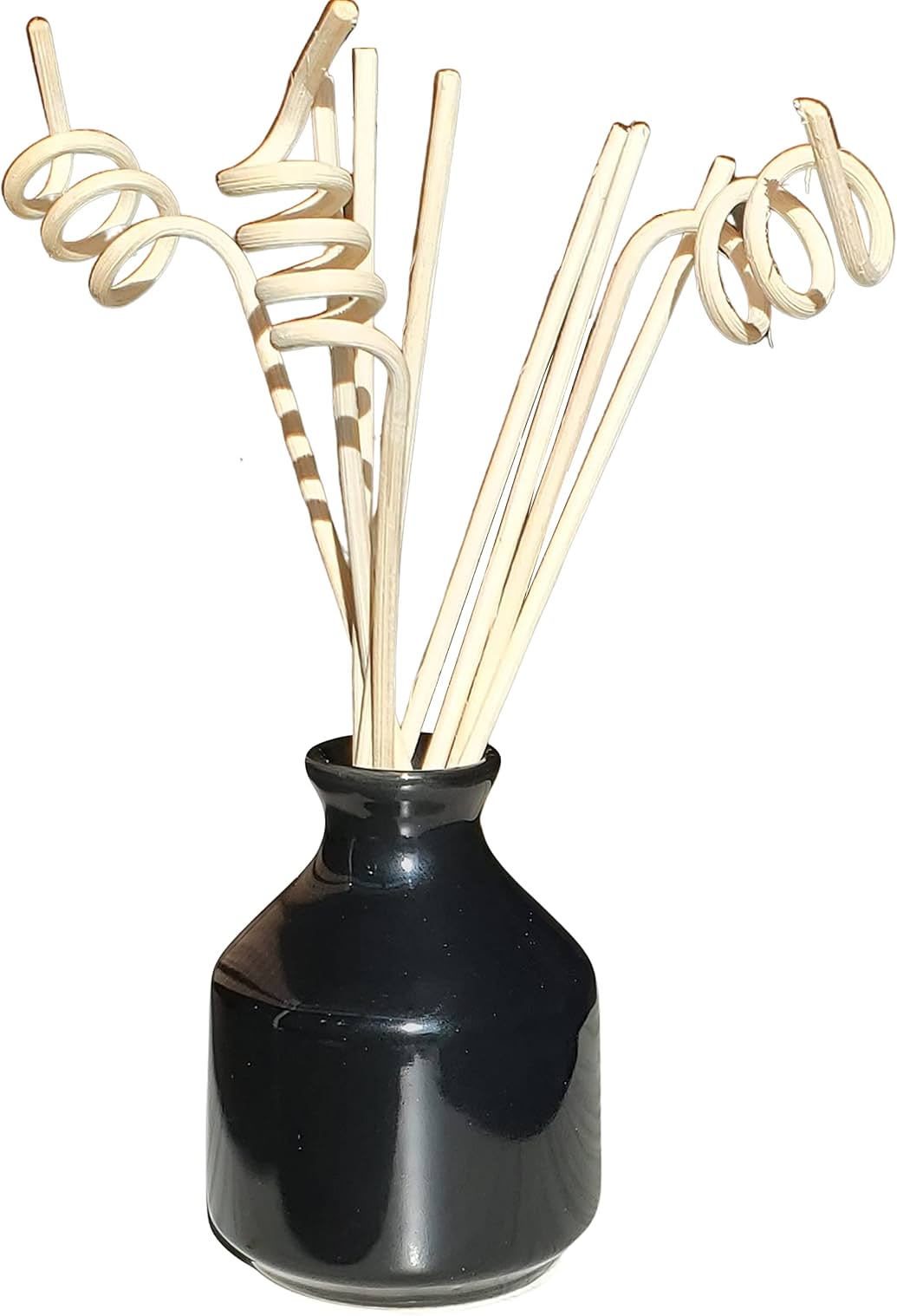 Pure Source India Ceramic Decorative Flower Vase for Living Room (Blac