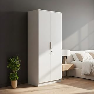 Joyce 2 Door Wooden Wardrobe for Bedroom | 3 Year Warranty | Almirah w