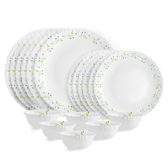 CELLO Tropical Lagoon Dazzle Series Opalware Dinner Set of 18 Pieces F