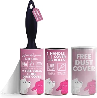 Lint Roller for Clothes | Pet Hair Roller | 1 Handle, 180 Sheets with