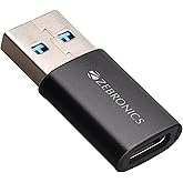 ZEBRONICS CTA1 USB Type C to Type A Converter, USB 3.0, High-Speed Dat