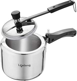 Lifelong 5L Stainless Steel Pressure Cooker | Inner Lid Design with Si