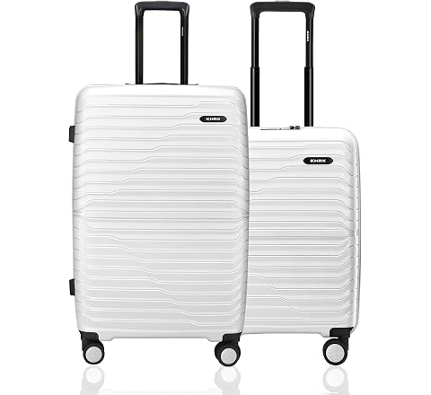 HRX Kyoto 2-Piece Luggage Set (Cabin + Medium) White Polypropylene Har