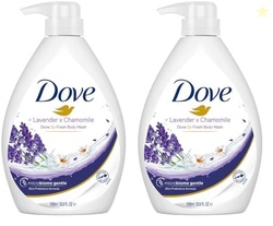 Dove Lavender & Chamomile Go Fresh Body Wash with Relaxing Floral Scen