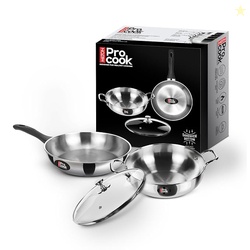 Milton Pro Cook 3-Layer Thick SS Sandwich Bottom I Induction Cookware