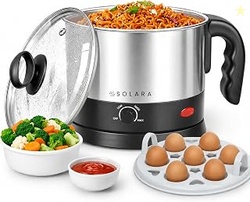 SOLARA Electric Kettle Multipurpose 1.5 Litre, 600 Watts, Stainless St