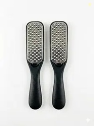 Professional Foot Scrubber Pack of 2 | Large Stainless Steel Heel File