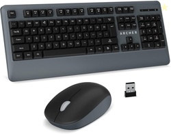 Archer Tech Lab Keyboard & Mouse Combo 104 Keys, 3-Button, Membrane Sw