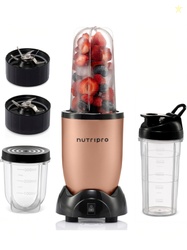 NutriPro Blender 500 W Juicer Mixer Grinder (Nutri | 3 Jars | Gold)