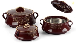cello Midas Pack of 3 Thermoware Casserole Set (500 ml, 1000 ml, 1500
