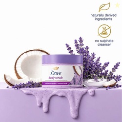 DOVE Exfoliating Body Polish Scrub Crushed Lavender & Coconut Milk for
