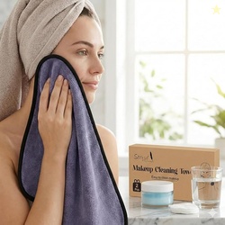 Story@Home Makeup Remover Towel 4 Pack, Korean Skincare Microfiber Fac