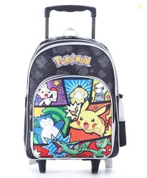 STRIDERS Pokemon School Bag for Kids | Spacious Durable Rolling Backpa